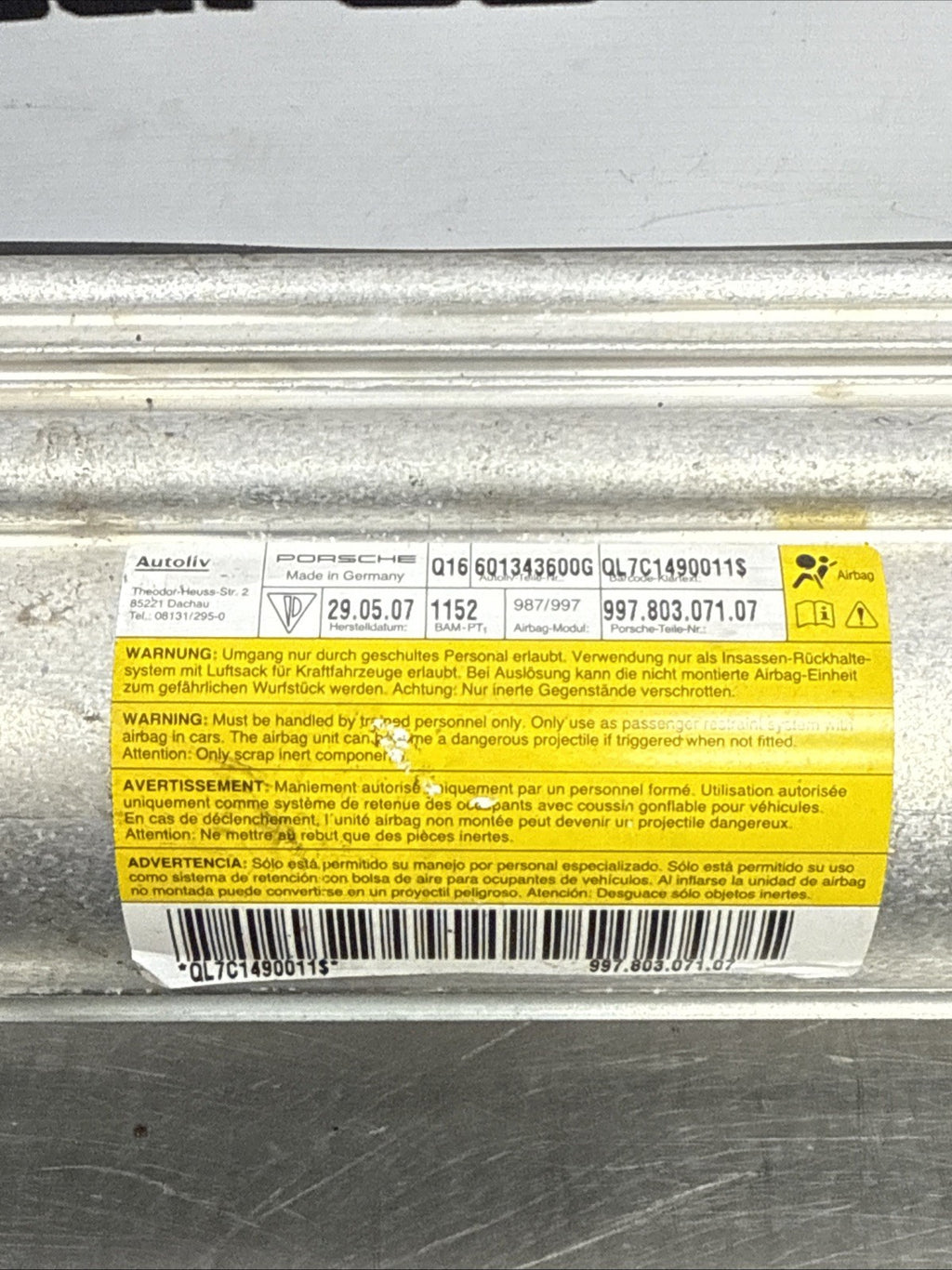 Porsche Boxster 987 2007 Other Interior Part 99780307107 IME25369