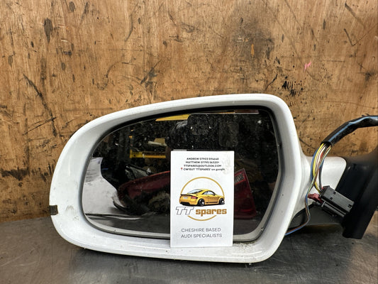 AUDI A5 (2009) WING MIRROR PASSENGER SIDE WHITE LY9C 8K0