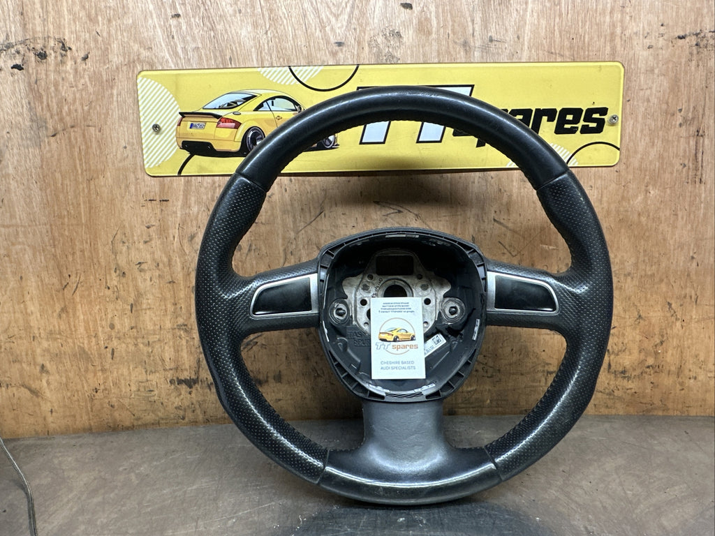 8T0419091 AUDI A5 8T 07-16 3 SPOKE STEERING WHEEL BLACK LEATHER