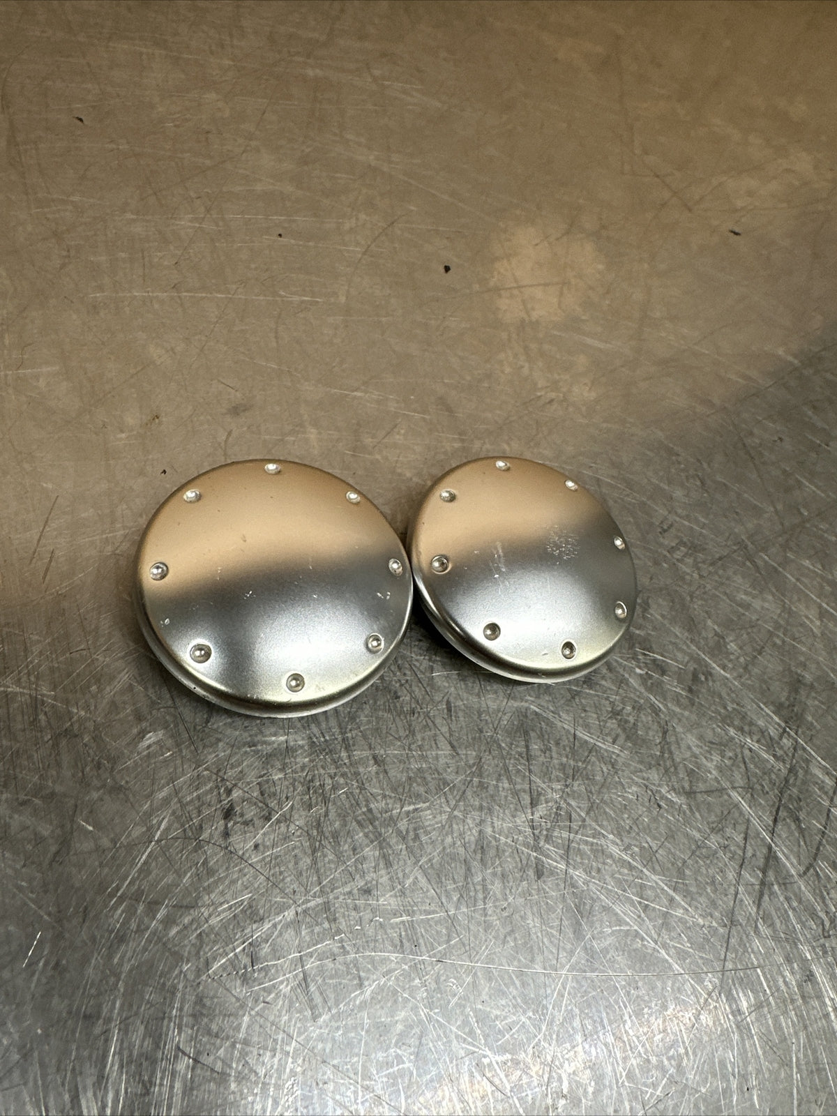 AUDI TT MK1 ALUMINIUM INTERIOR DOOR HANDLE TRIM COVER CAP PAIR Minor Marks
