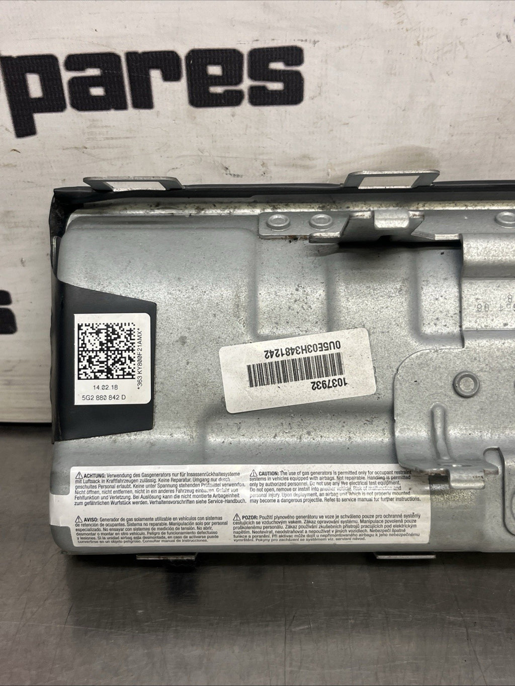 2014 SEAT LEON MK3 RIGHT DRIVER SIDE KNEE 5G2880842D