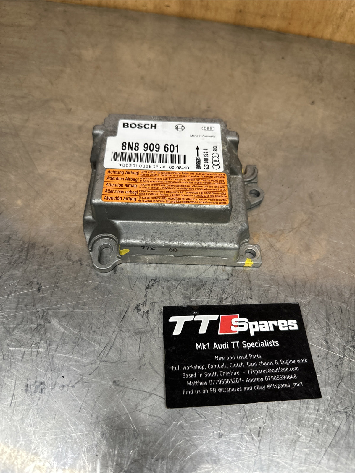 Audi TT 8N Mk1 Airbag Ecu Control Unit 8N8909601