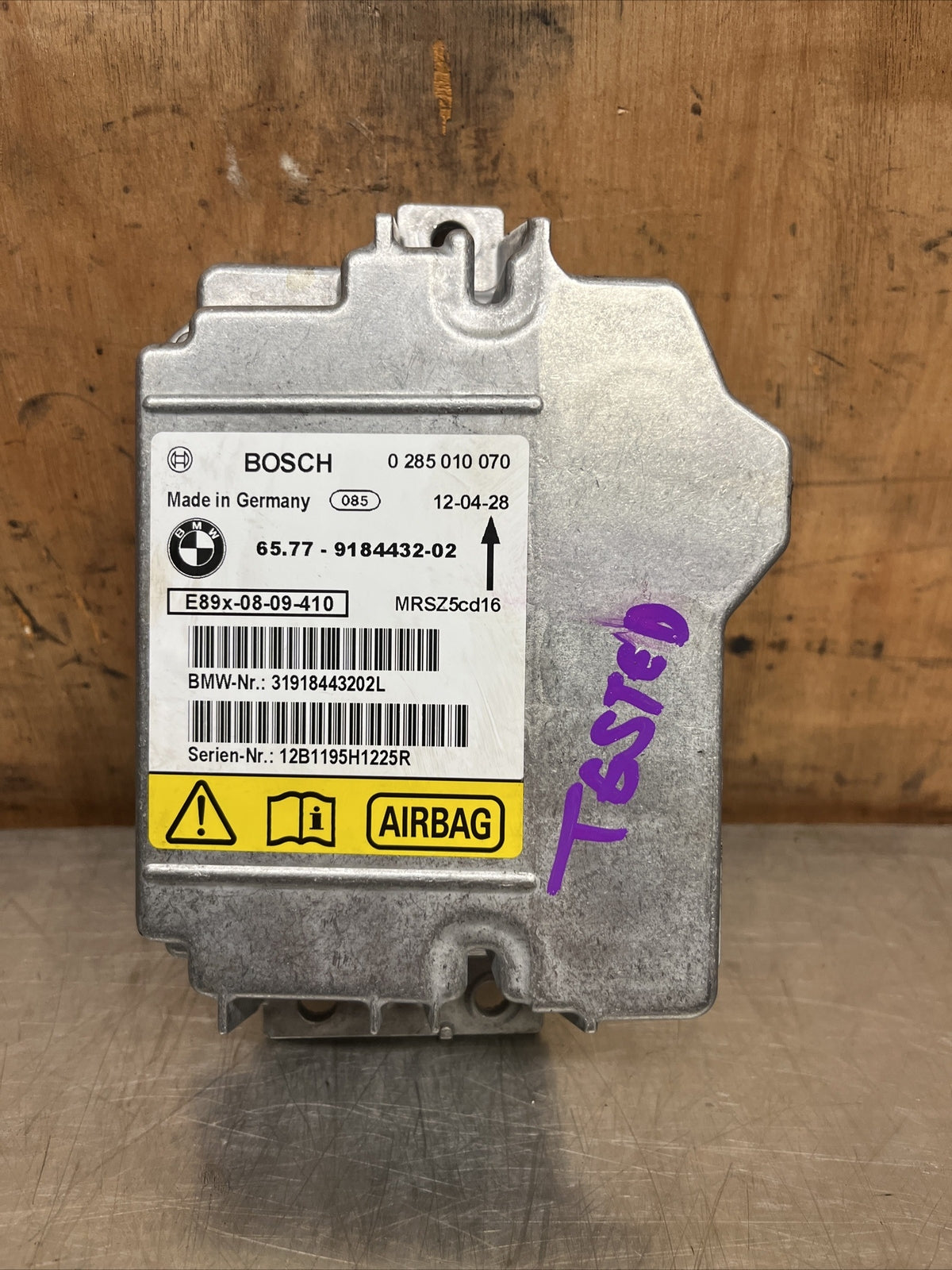 BMW 3 SERIES 2011 E90 LCI SRS ECU MODULE 0285010070 / 6577-9184432-02