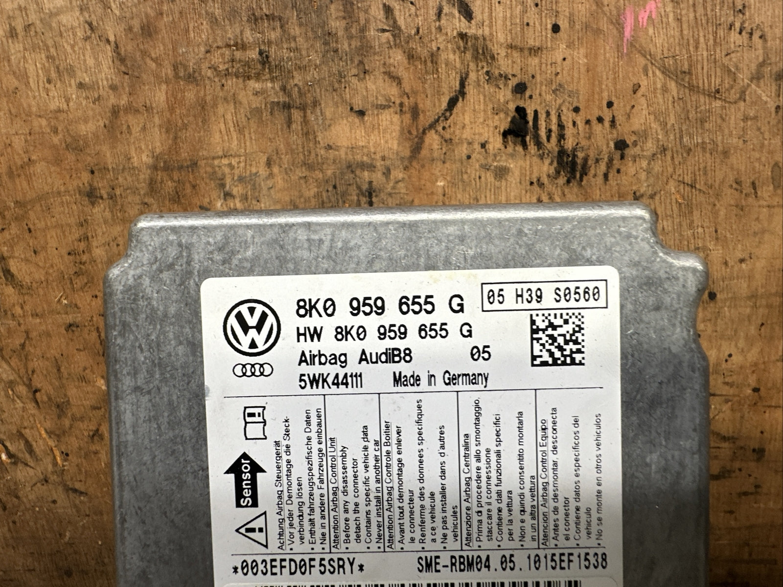 AUDI A5 8T AIRBAG CONTROL MODULE ECU 8K0959655G