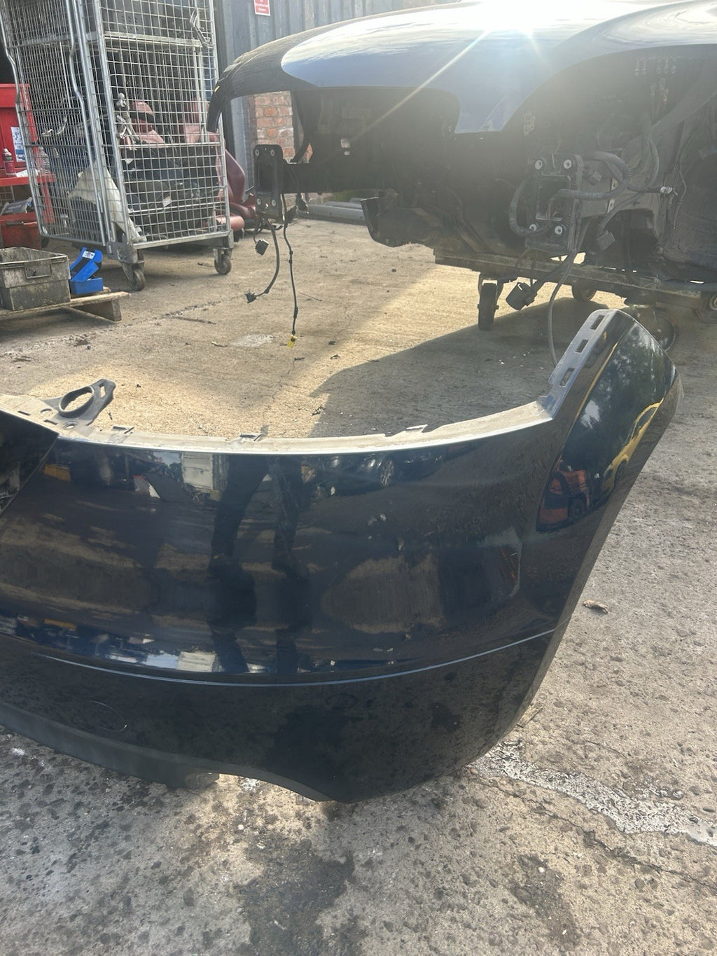 2006-2014 AUDI TT MK2 COMPLETE REAR BUMPER IN MORO BLUE PEARL   COMPLETE