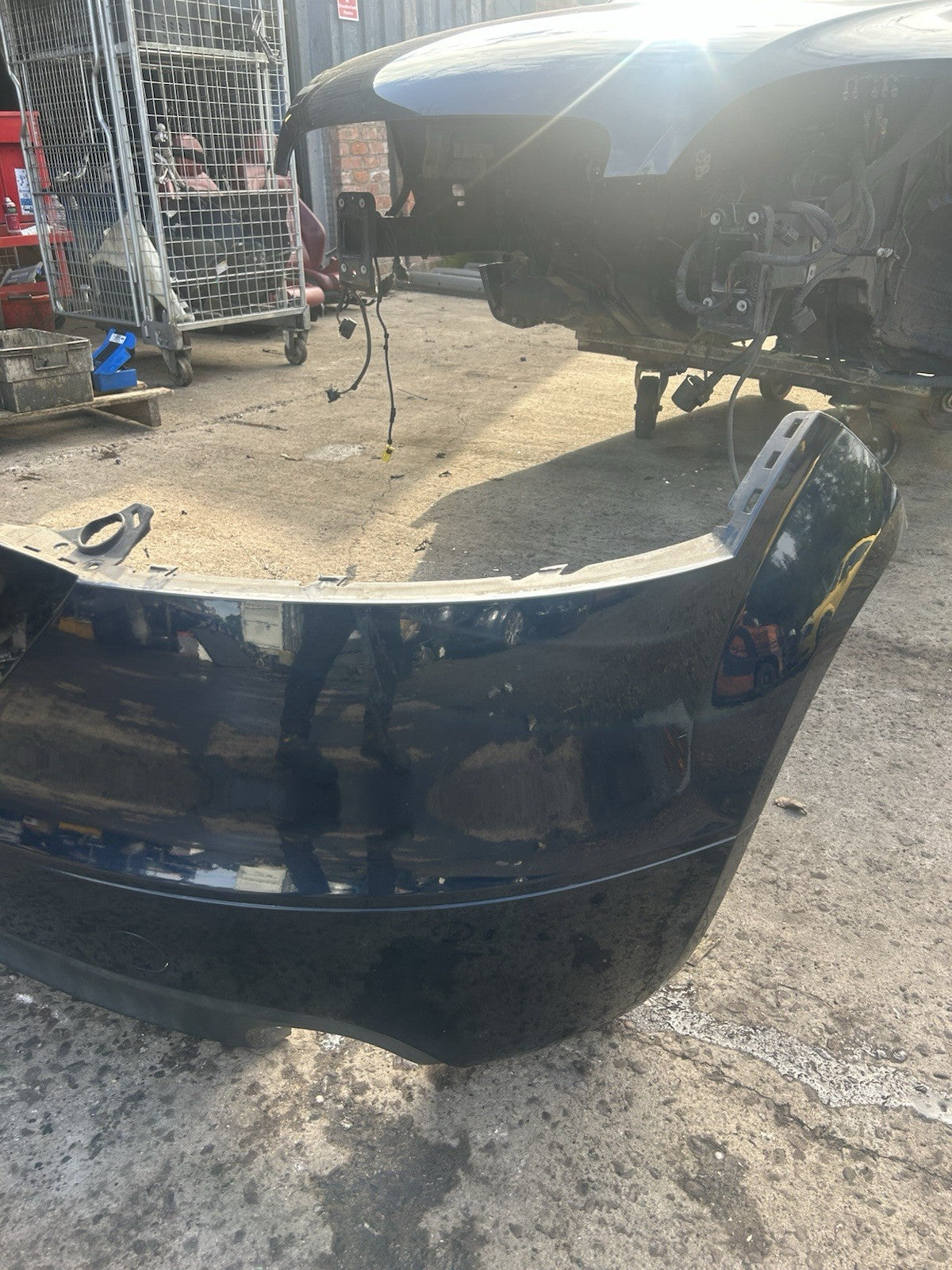 2006-2014 AUDI TT MK2 COMPLETE REAR BUMPER IN MORO BLUE PEARL   COMPLETE