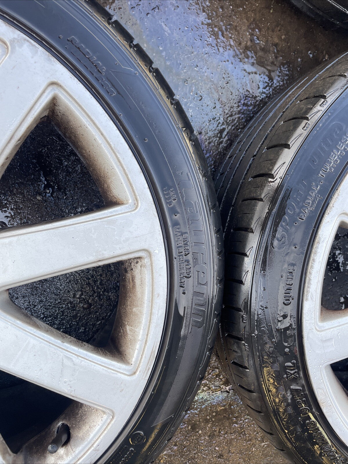 Audi TT Mk1 8N, 18x 8J RS4 9 Spoke Alloy Wheels & Tyres 5x100 Genuine