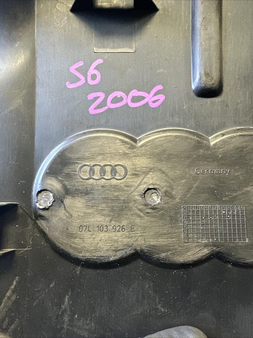  07L103926E Audi S6 C6 2005 Engine Cover OEM Genuine