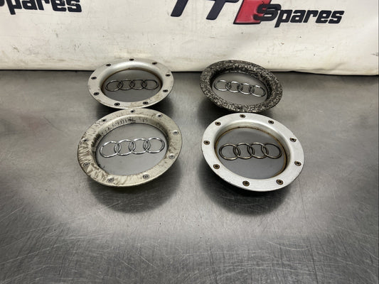 Audi TT x 4 Mk1 8N 1998-2006 Genuine OEM RS4 Alloy Wheel Centre Caps
