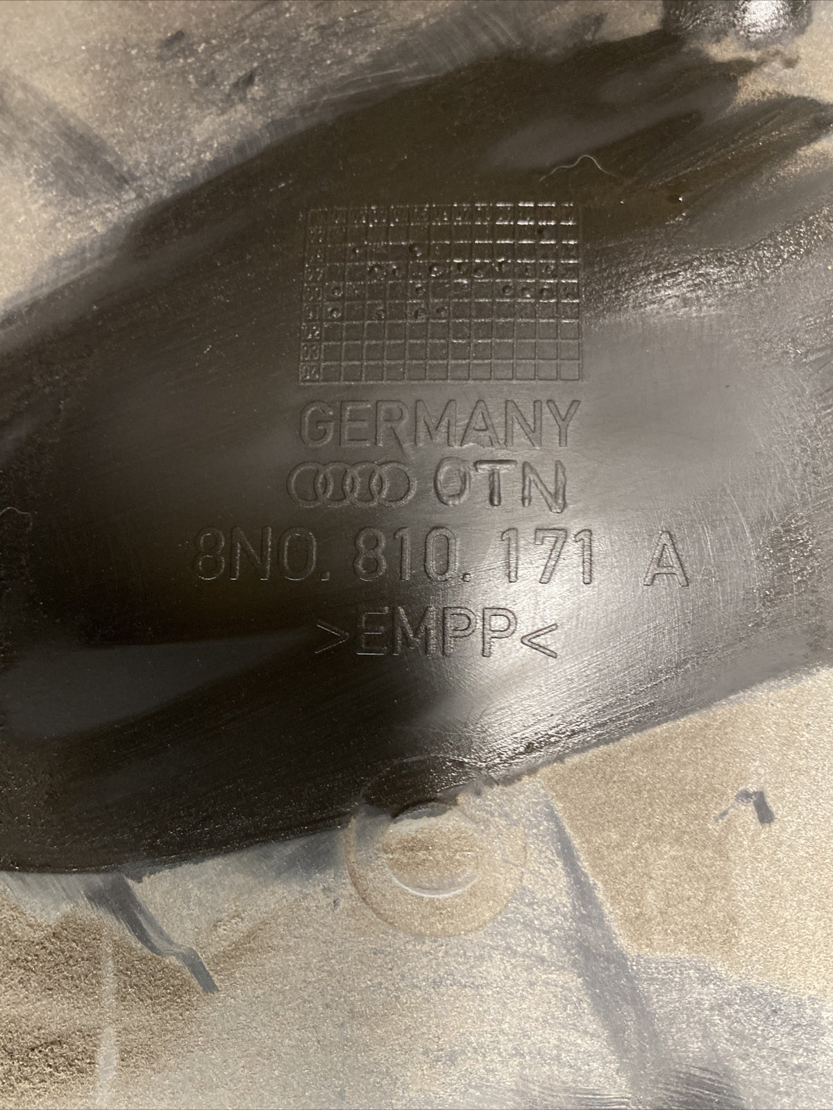 2002 AUDI TT 8N QUATTRO REAR LEFT Wheel Arch Liner Splash Guard 8N0810171A