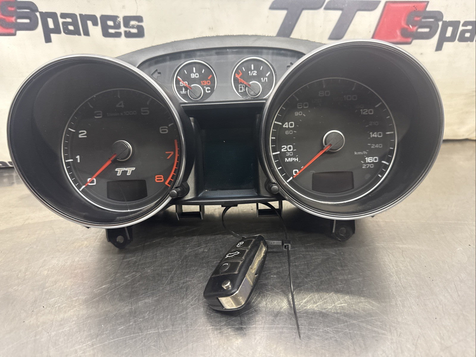 AUDI TT 3.2 V6 MK2 INSTRUMENT CLUSTER 8J0920980EX 2006-10 8J0920980EX With Key