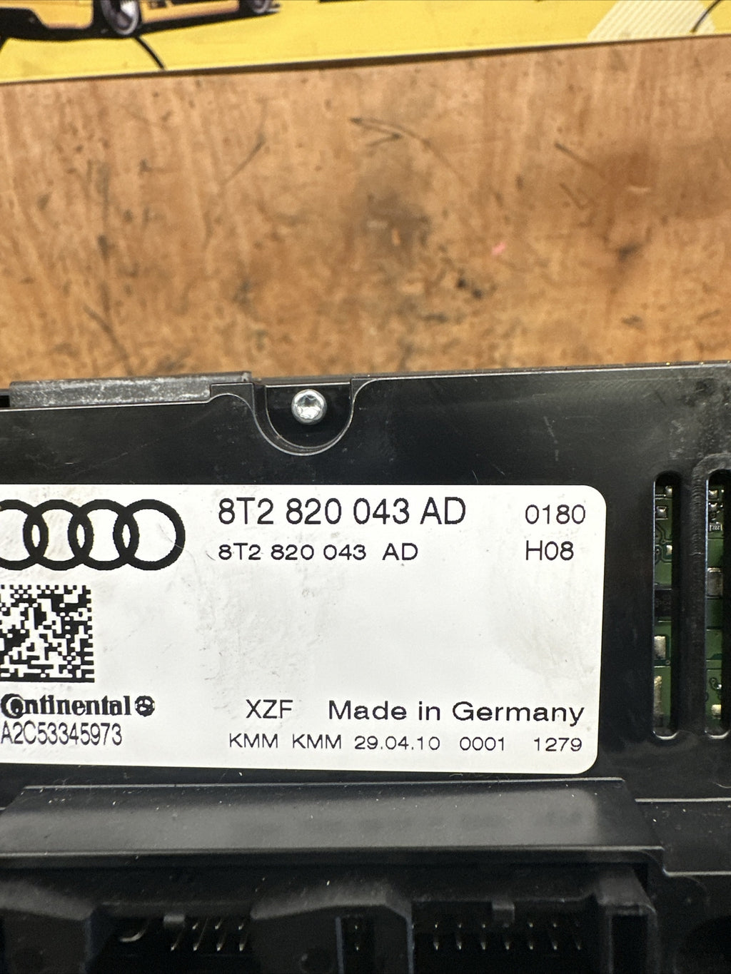 8K2820043AD 2012 AUDI A5 8T HEATED SEATS HEATER CLIMATE CONTROL SWITCH PANEL