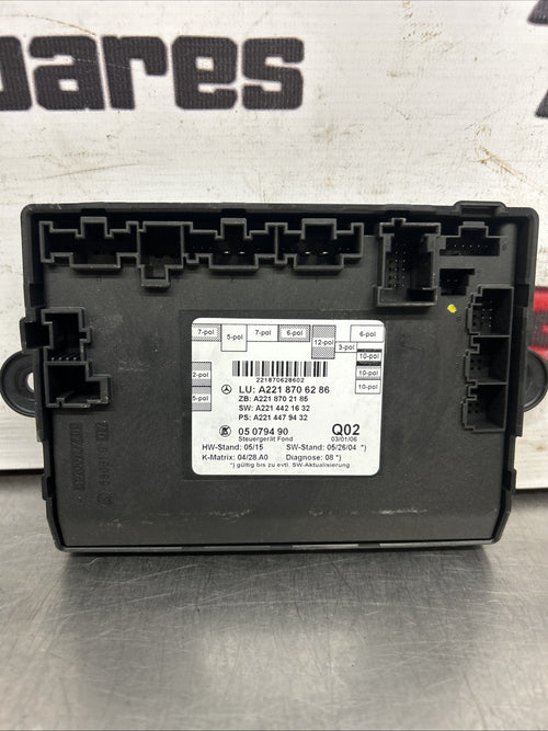 2006 Mercedes Benz S Class Left Rear Door Control Module A2218706286