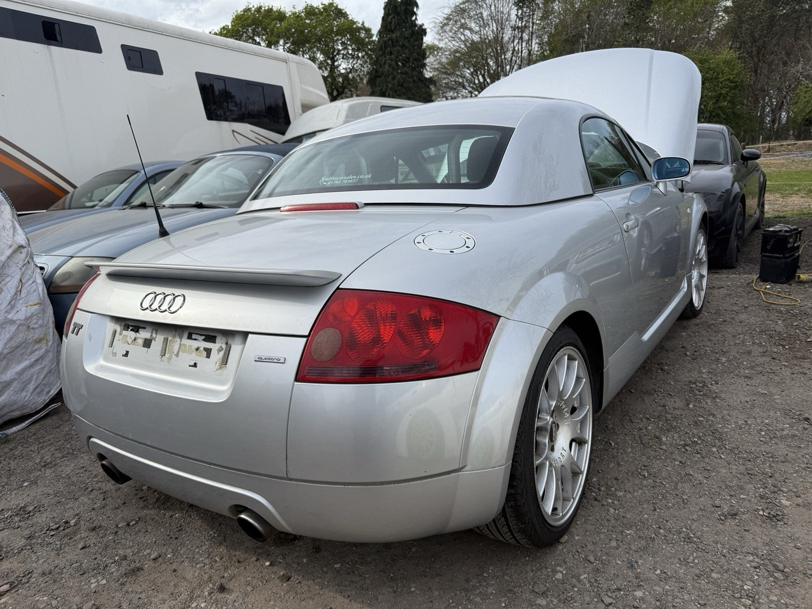 MK1 AUDI TT ROADSTER LY7W SILVER HARD TOP ROOF WITH HARDWEAR 8N 98-06