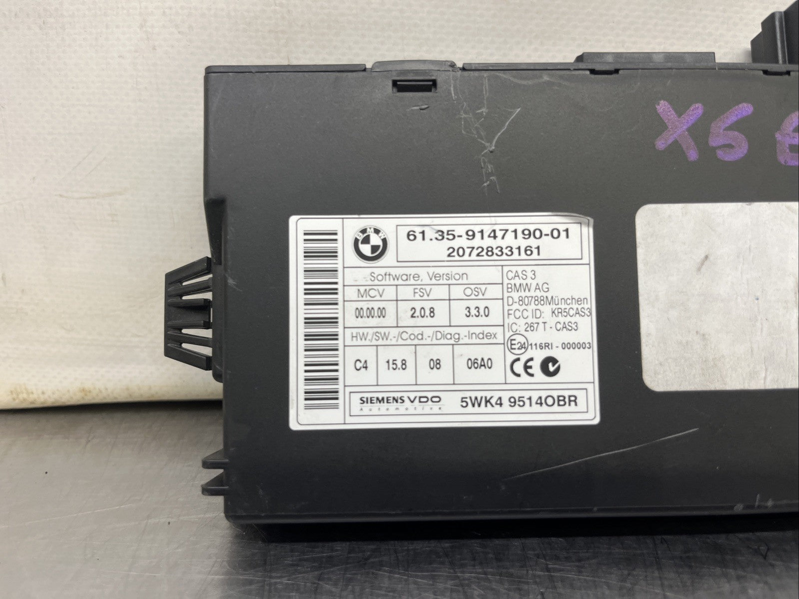 BMW X5 E70 2008 ECU KEY MODULE 61.35-9147190-01 
