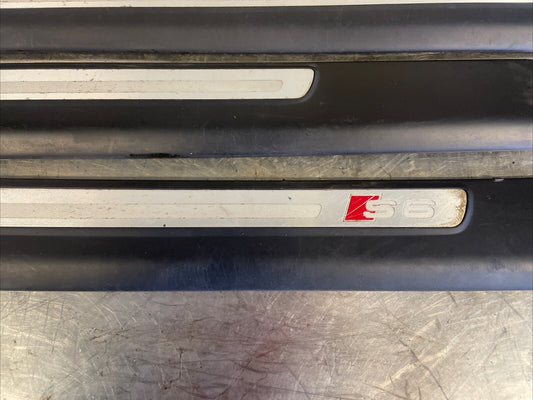 AUDI S6 C6 4F 05-11 OEM Original Chrome Black Lower Door Trim Sills S6-SET