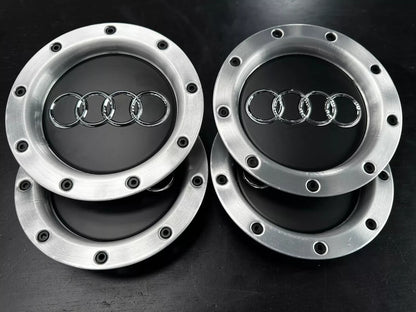 4 x Audi TT Black Wheel Centre Caps MK1 8D0601165K 146mm *UK Stock*