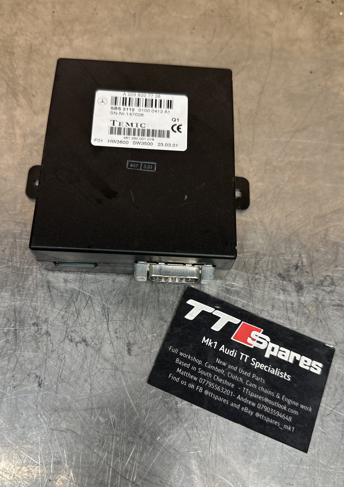 MERCEDES S CLASS W220 Calculator confort  A2038207726