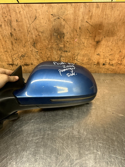 2009 AUDI A3 PASSENGER SIDE LEFT WING MIRROR BLUE