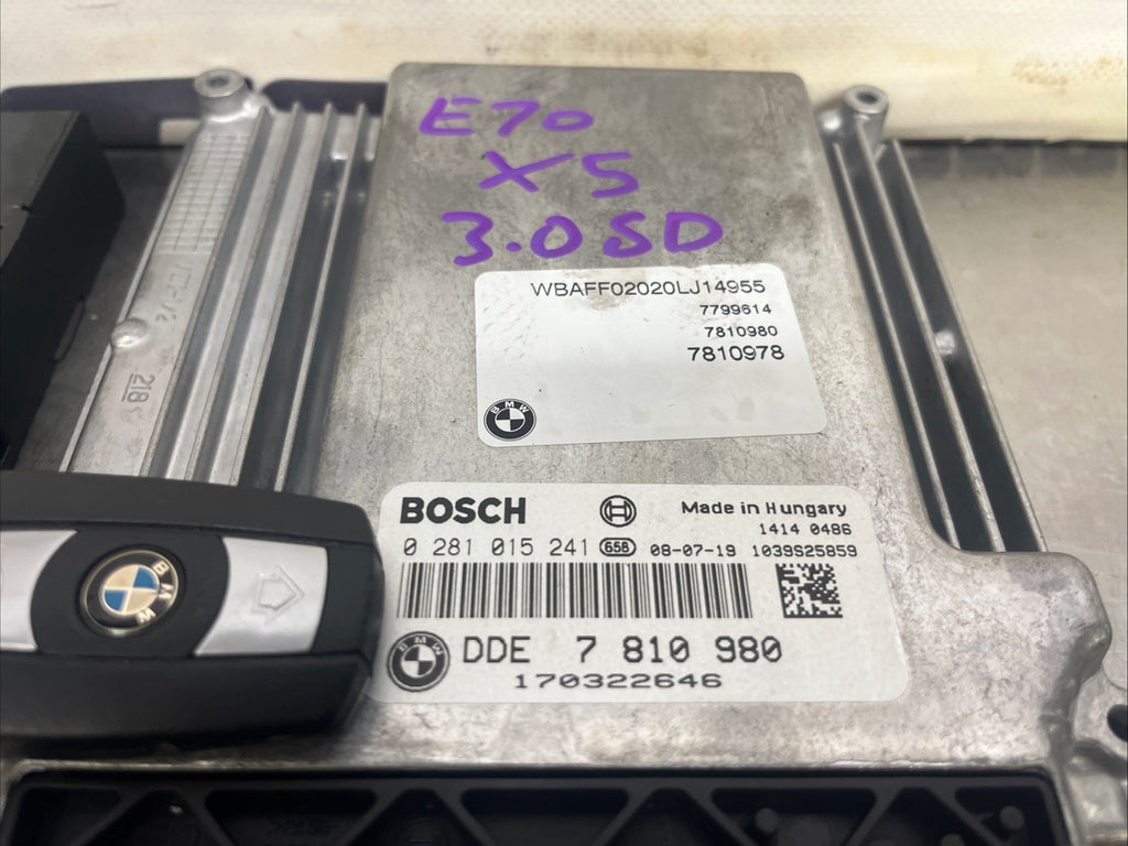 BMW E60 E90 X5 E70 3.0sd 335d 535d M57N2 Engine ECU KIT DDE 7810980 CAS3 + Key