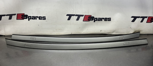AUDI TT MK1 8N 98-06 COUPE PAIR ROOF GUTTER TRIMS RAILS SILVER