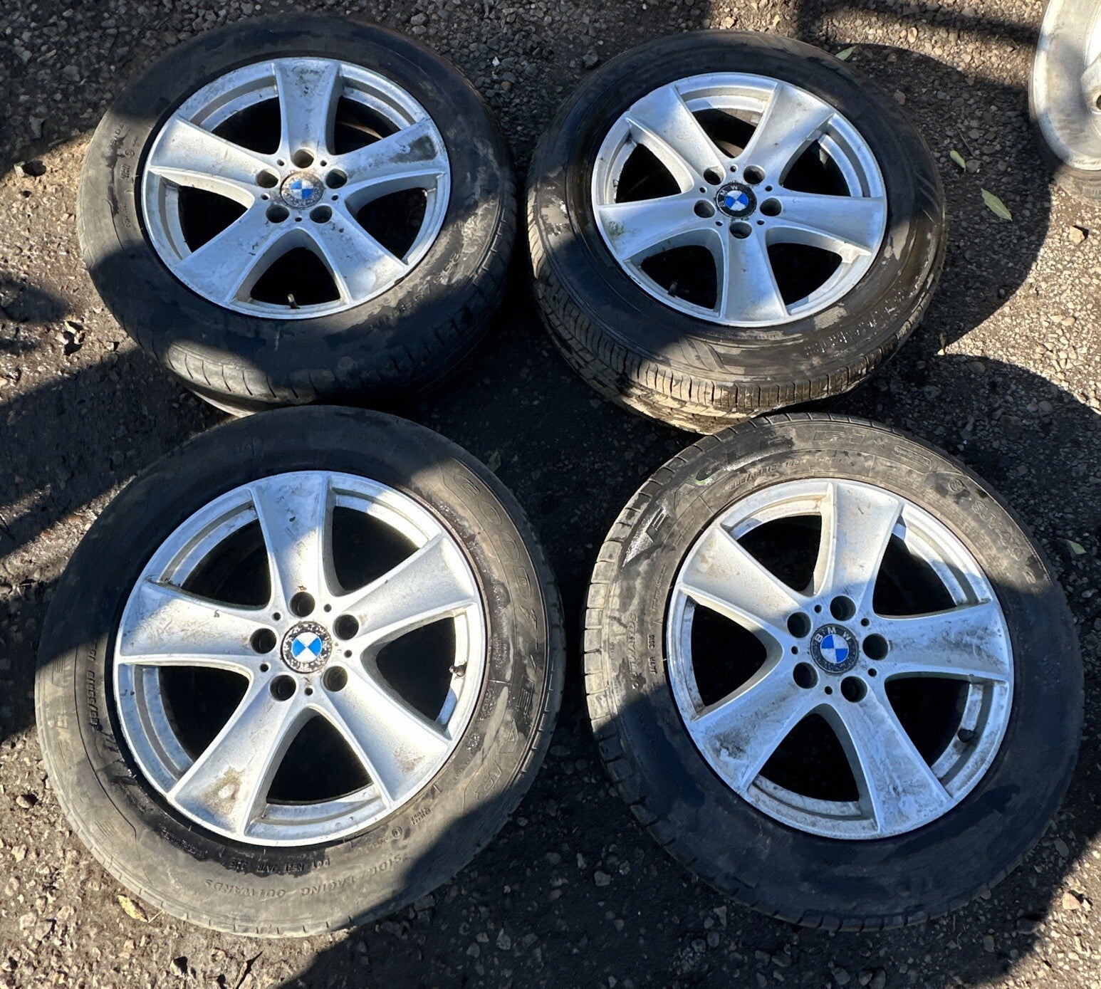 4x BMW E70 X5 19" 5-STUD 213 STAR SPOKE STAGGERED ALLOY WHEELS 6772247 6772248