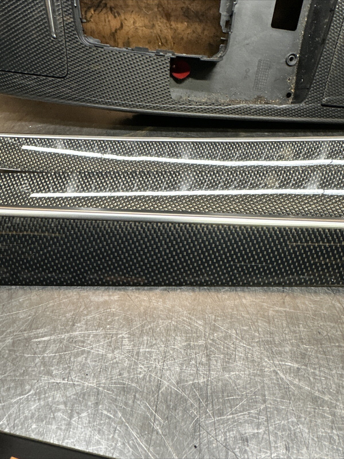Audi A6 S6 C6 4F 04-11 RHD Complete Carbon Fiber Interior Trim Set Chrome Insert