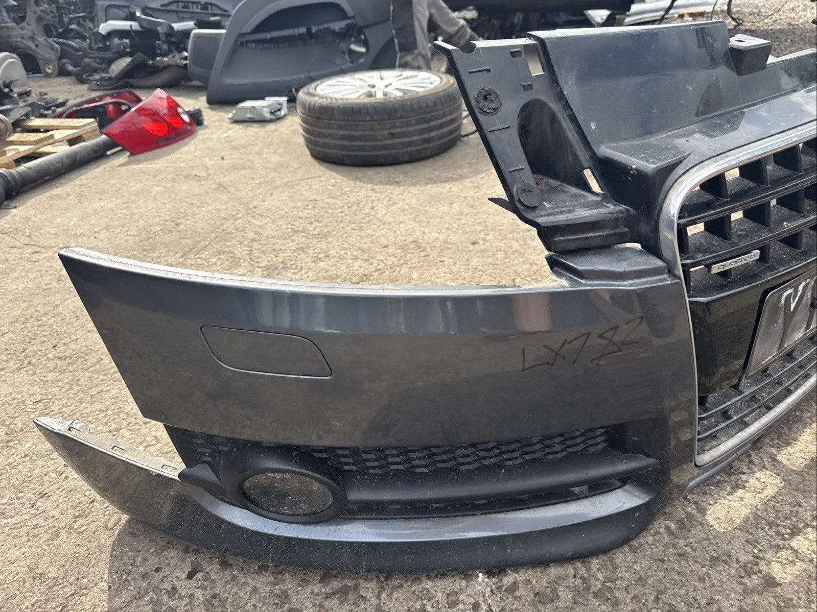 AUDI TT TTS MK2 FRONT BUMPER COMPLETE GENUINE 2007-2014 Grey Colour 8J 3.2 V6
