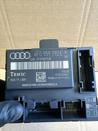 2007 AUDI S6 C6 PASSENGER SIDE FRONT DOOR CONTROL MODULE 4F0959792E