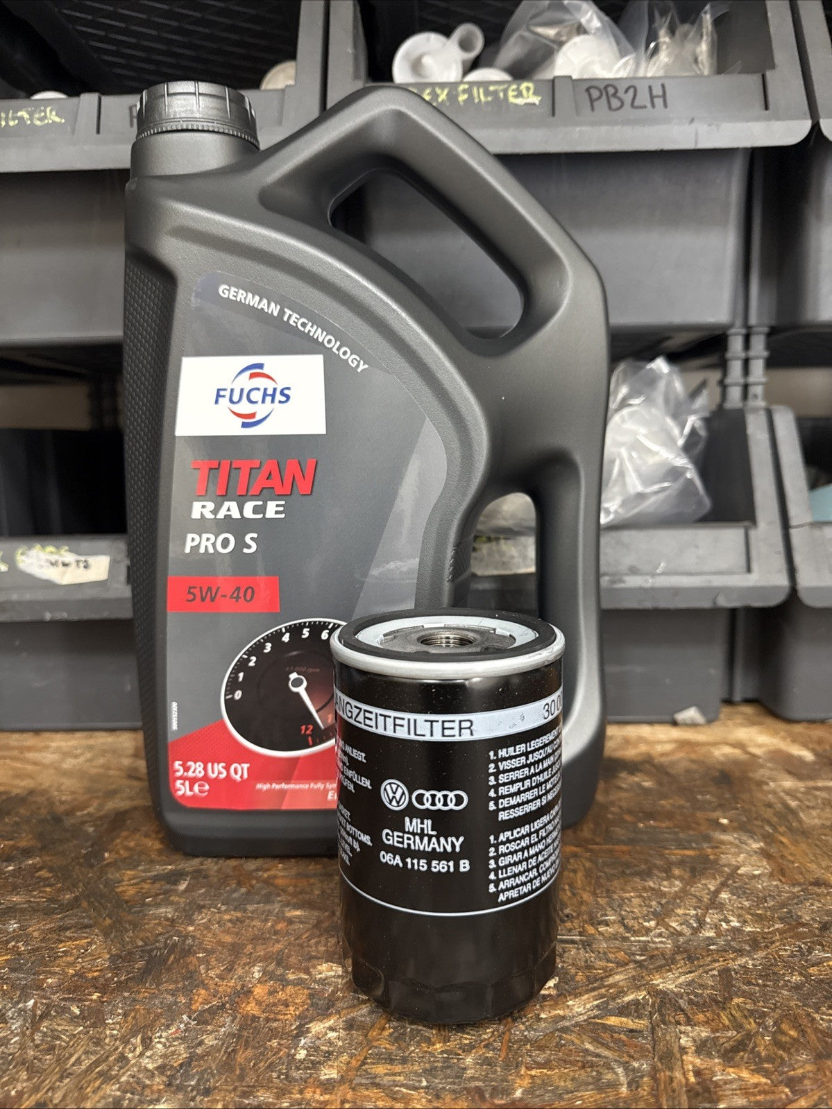 1.8T Fast Road Service Kit Audi Filter Fuchs Titan Race Pro S 5W40 Engine Oil