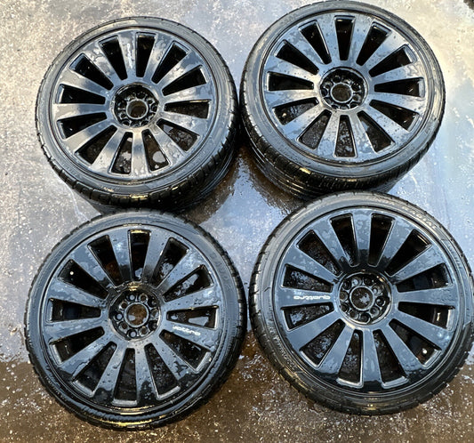 Audi TT Mk1 8N, 18” x 8J RS4 9 Spoke Alloy Wheels & Tyres 5x100 5x112 NON GENUIN