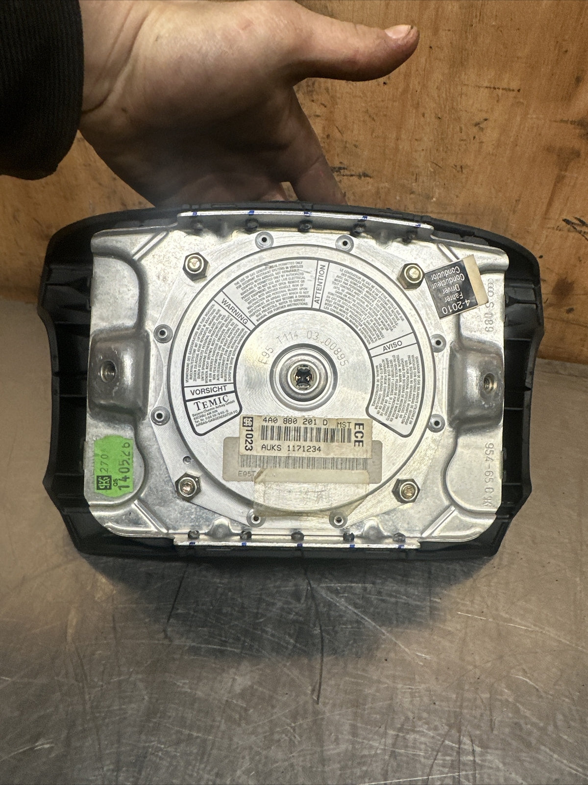 4D0907379J AUDI A8 D2 CABRIOLET COUPE STEERING WHEEL @IR BAG DRIVERS AIRBAG 
