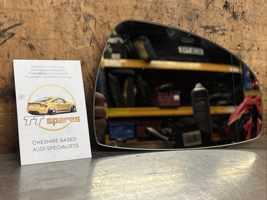 AUDI TT MK2 COUPE DRIVER SIDE WING MIRROR GLASS 8J0857536F 2007-2012