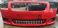 AUDI TT 8n mk1 3.2 V6 COMPLETE FRONT BUMPER + LOWER GRILLS WASHER JETS RED