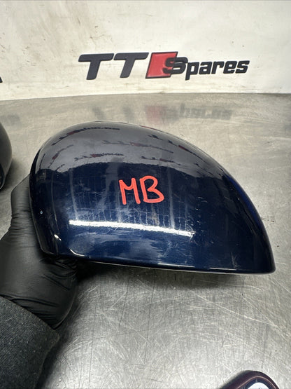 AUDI TT 8n mk1 PAIR OF WING MIRRORS DOOR In MORO BLUE