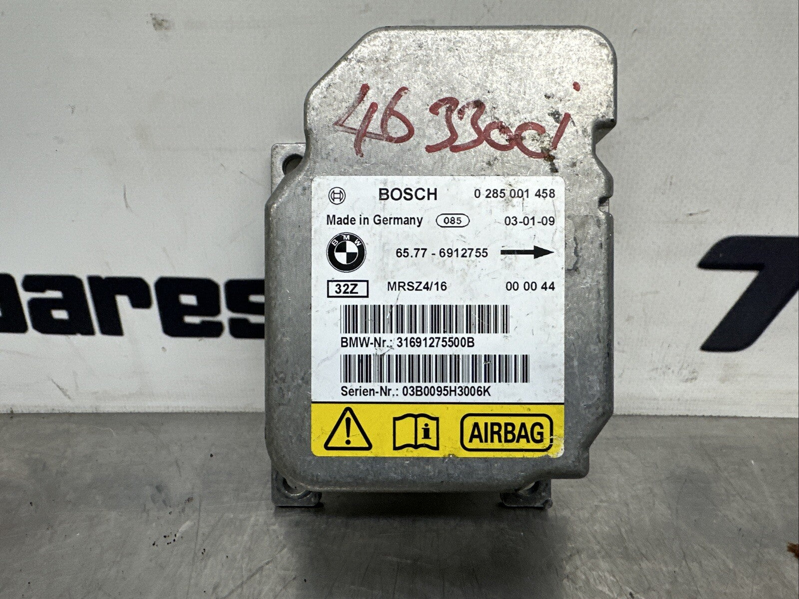 6912755 6962530 BMW 3 X5 Series E46 E53 Side Airbag Control Unit ECU Module 