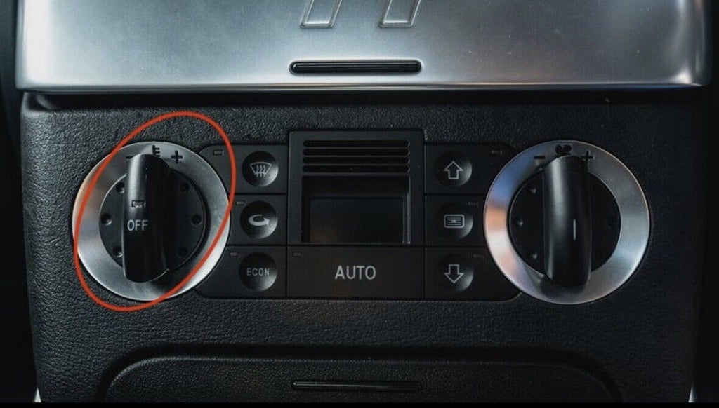 AUDI TT MK1 98-06 8N CLIMATE CONTROL ‘OFF’ A/C HEATER FAN SWITCH COVER TRIM