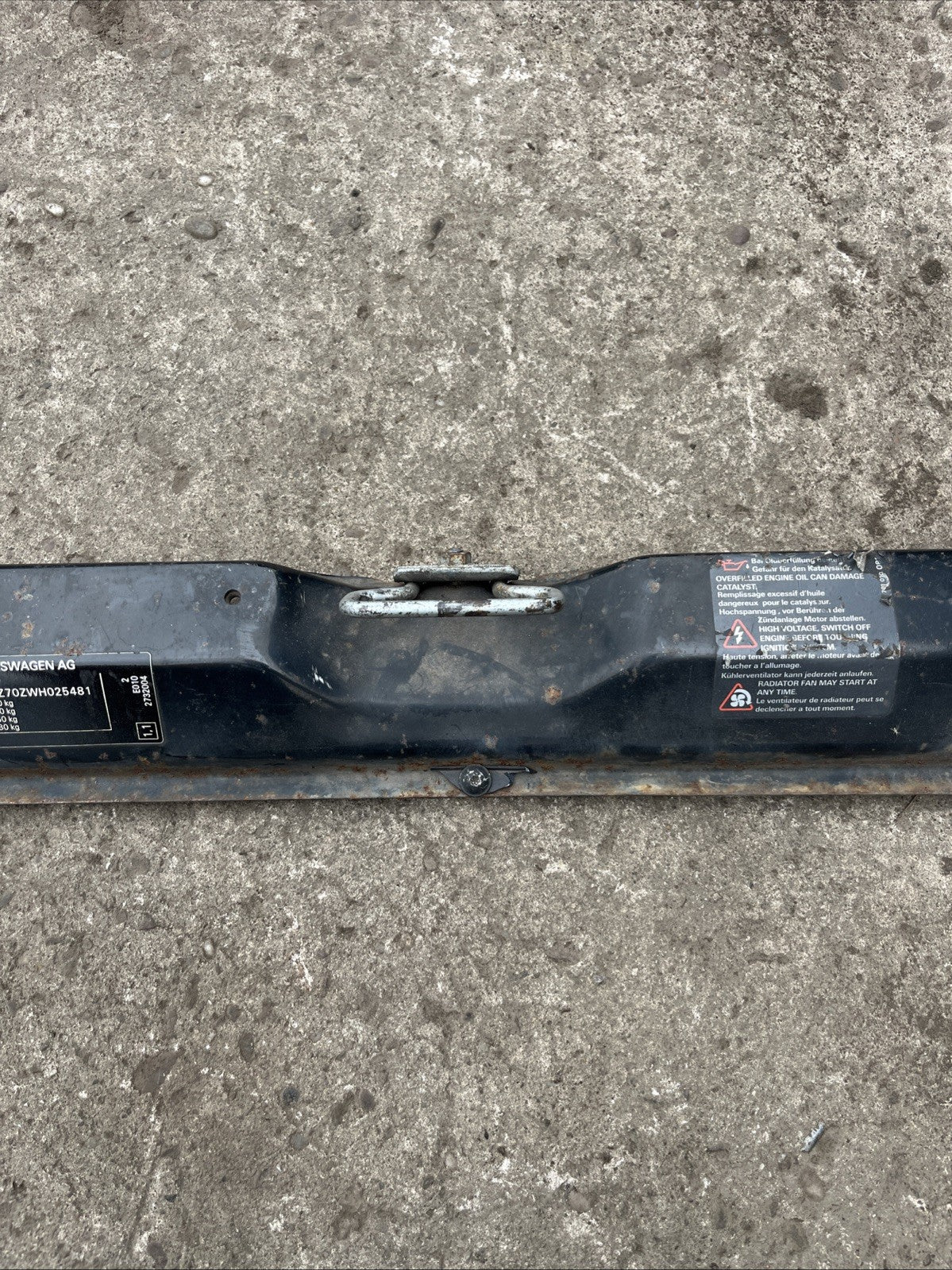VW T4 TRANSPORTER 2001 FRONT BONNET SLAM PANEL LOCK CARRIER 7D0805563A