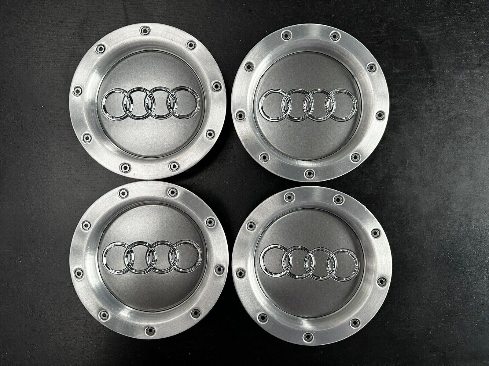 4 x Audi TT Silver/Grey Wheel Centre Caps MK1 8D0601165K 146mm *UK Stock*’