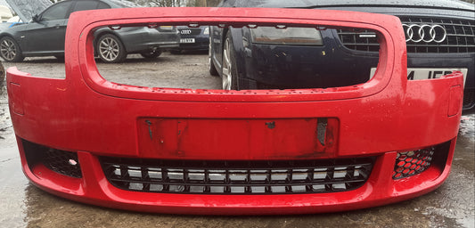 AUDI TT 8n mk1 3.2 V6 COMPLETE FRONT BUMPER + LOWER GRILLS WASHER JETS RED