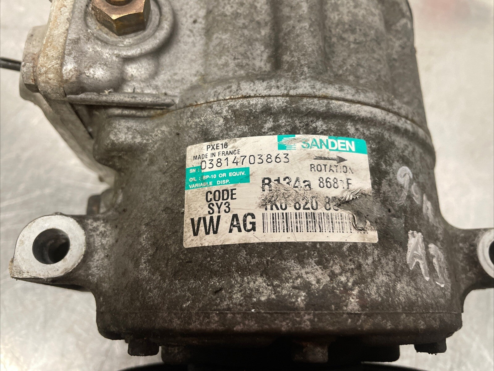 2007 AUDI A3 DIESEL AC COMPRESSOR PUMP 1K0820859F
