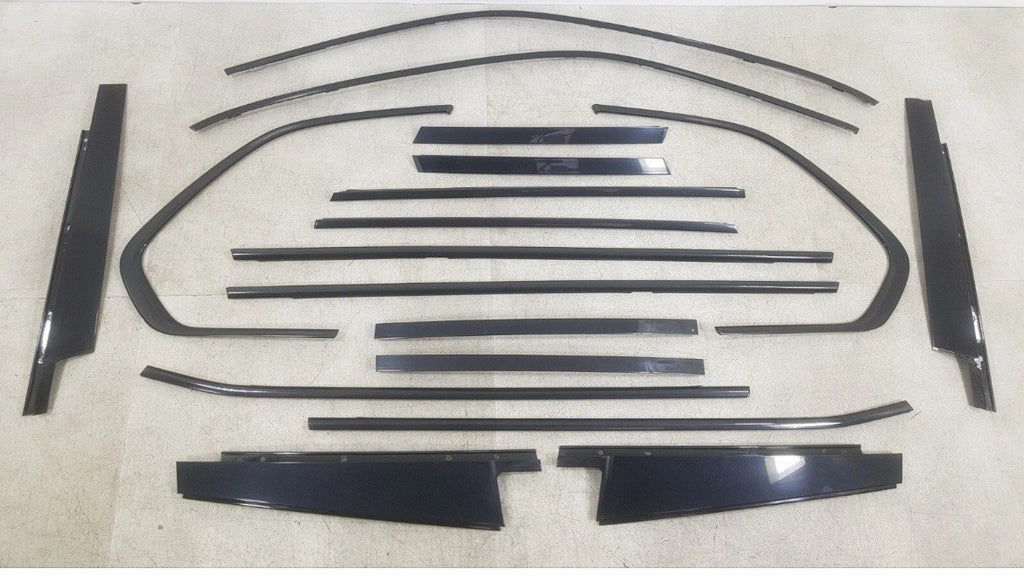 BMW X5 E70 09-13 BLACK GLOSS SHADOW LINE DOOR WINDOW MOULDING TRIM SET