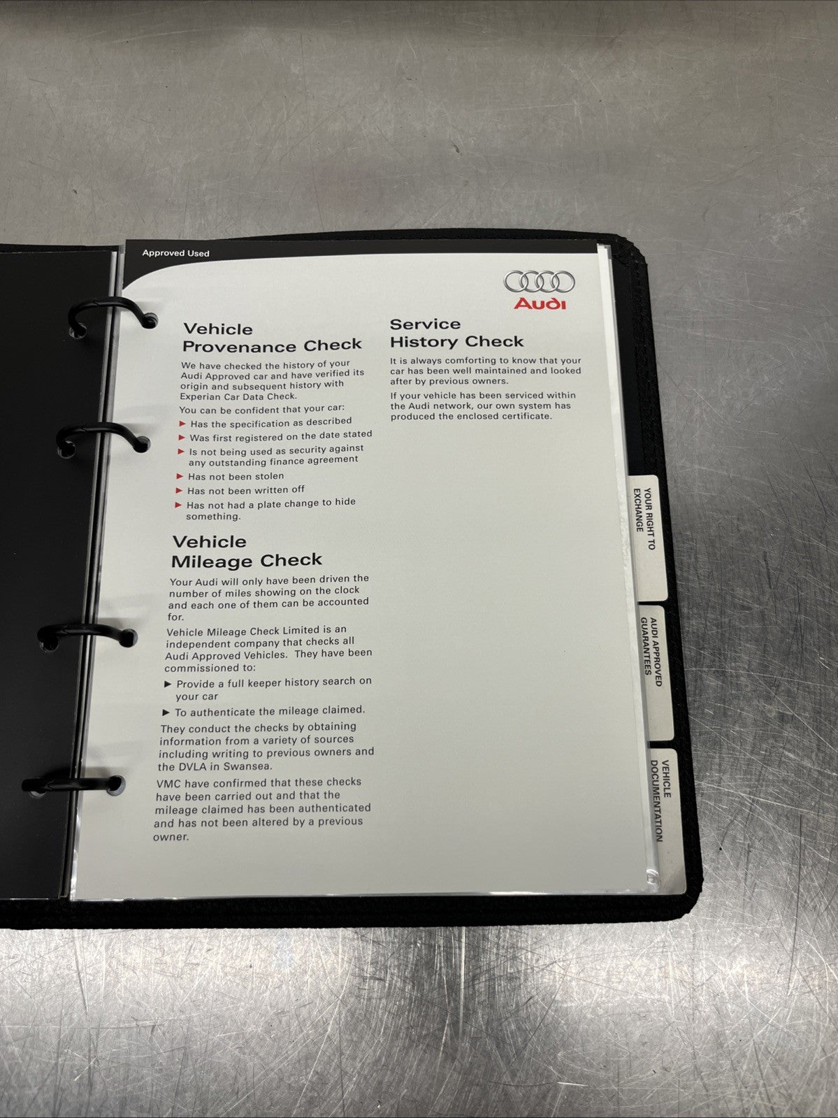 Audi TT A6 A4 Avant RHD Manuals parperwork files binder wallet 2000-2007