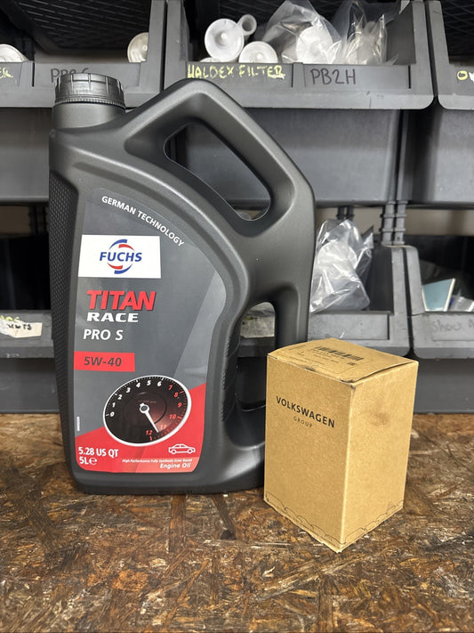 1.8T Fast Road Service Kit Audi Filter Fuchs Titan Race Pro S 5W40 Engine Oil