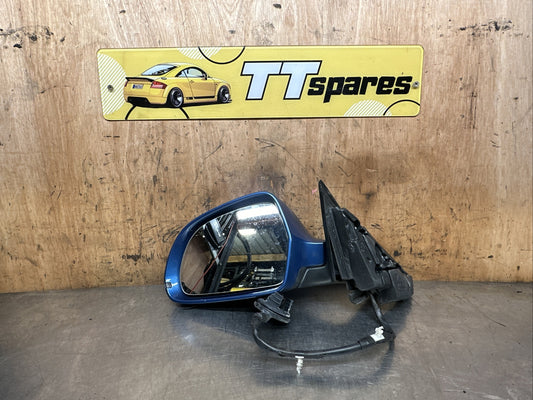 2009 AUDI A3 PASSENGER SIDE LEFT WING MIRROR BLUE