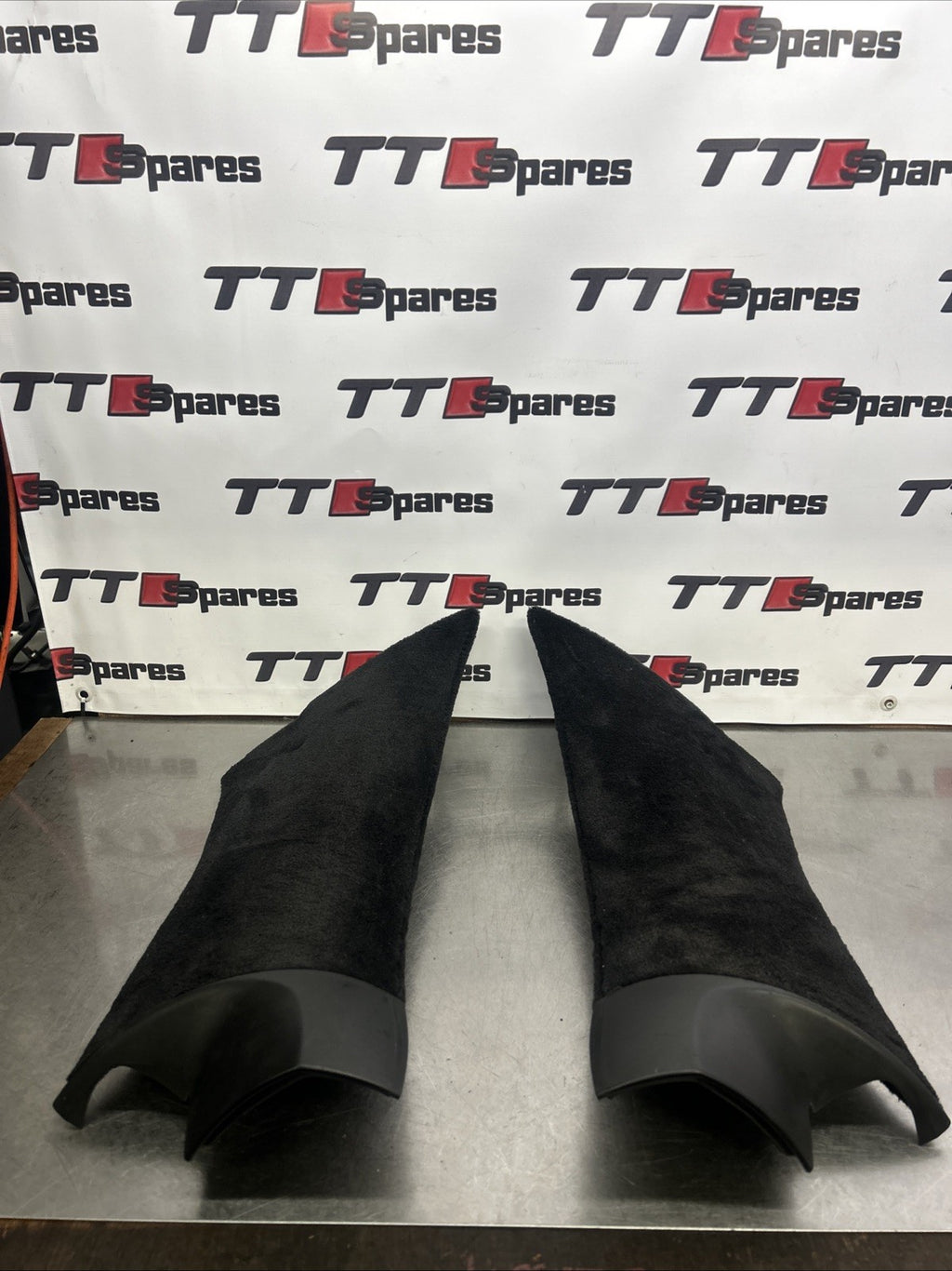 Porsche Boxster 987 B Pillar Trim Panel Pair 98755660301 98755660401 Black