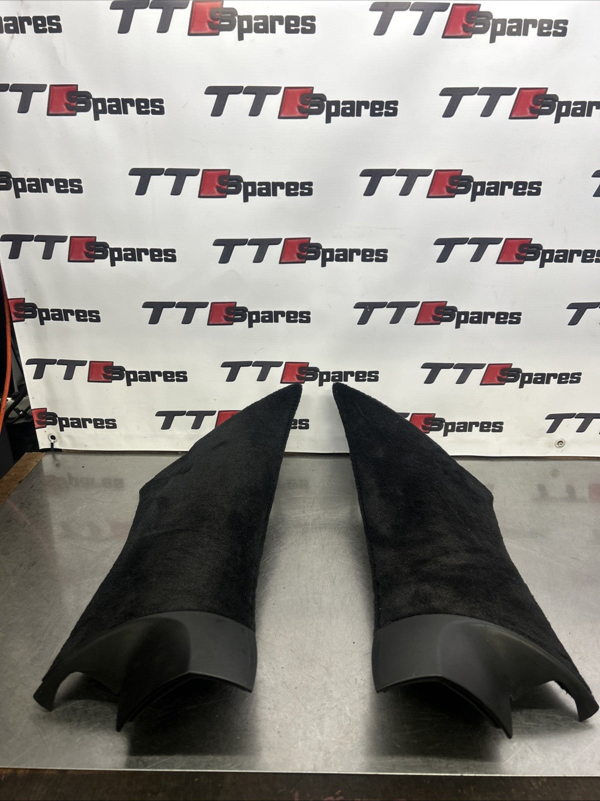 Porsche Boxster 987 B Pillar Trim Panel Pair 98755660301 98755660401 Black
