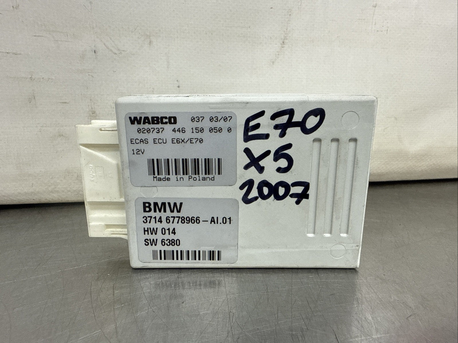 BMW Air Suspension Supply Control Module ECU Fits X5 E70 X6 E71 6778966