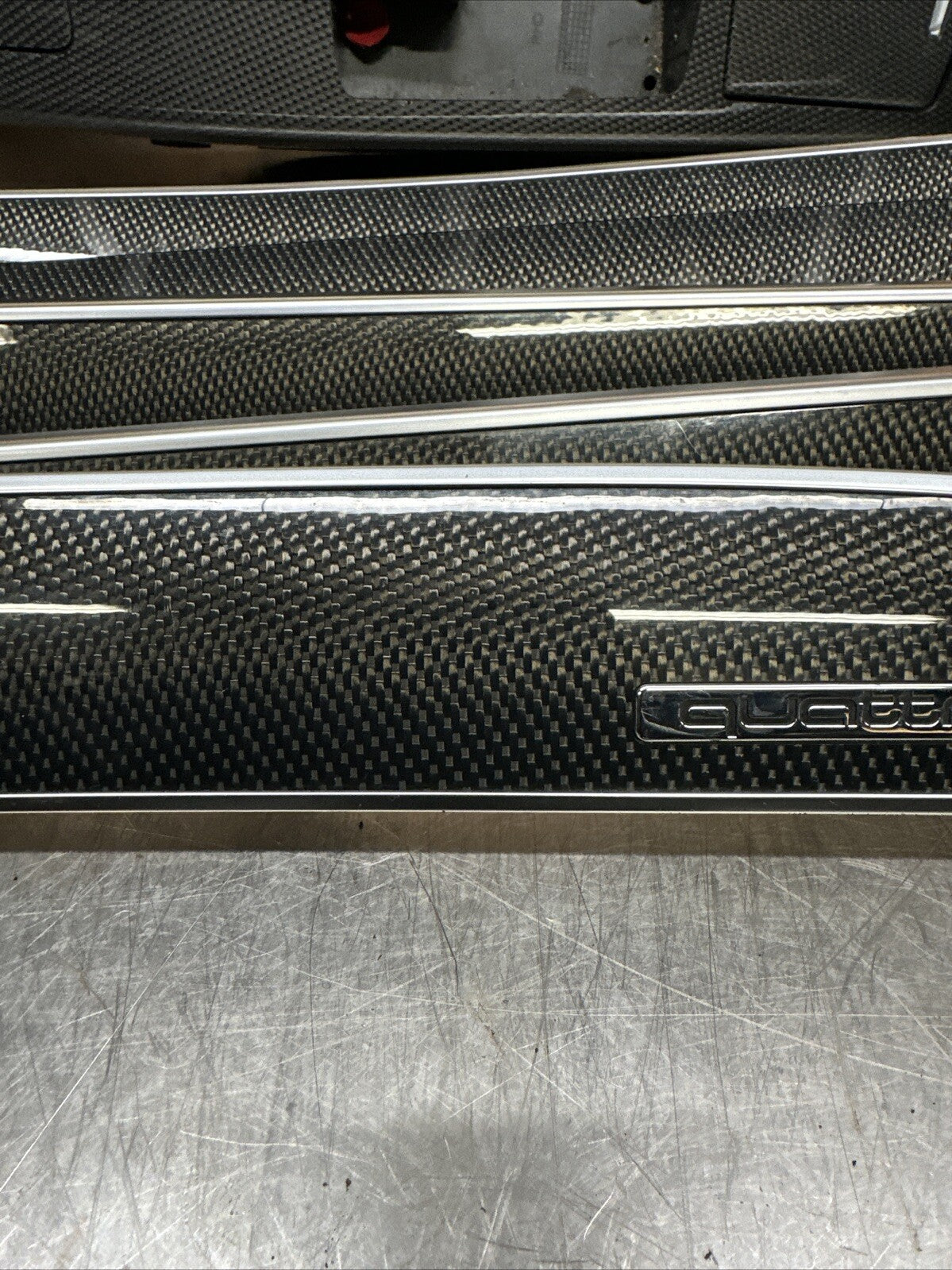 Audi A6 S6 C6 4F 04-11 RHD Complete Carbon Fiber Interior Trim Set Chrome Insert