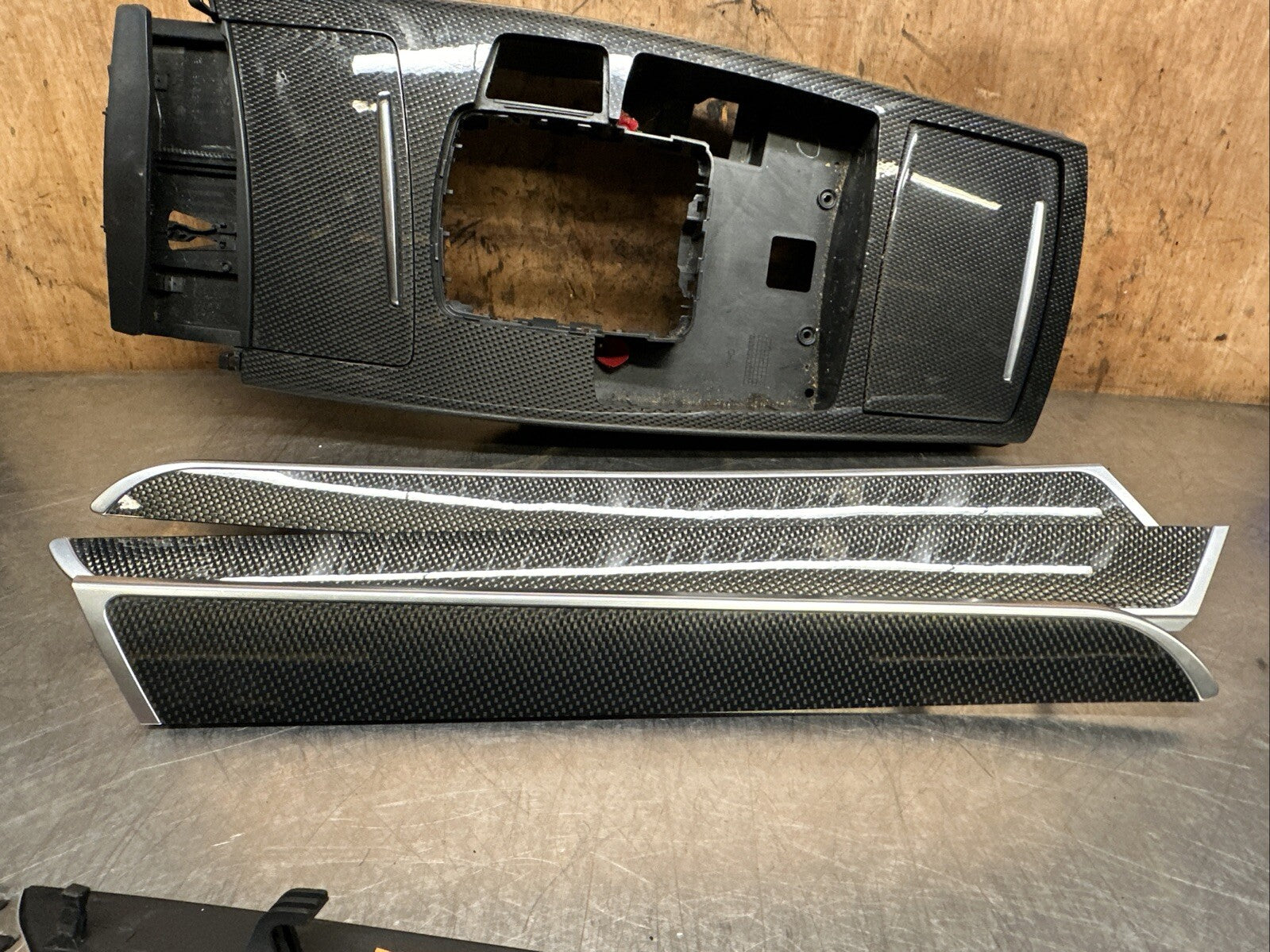Audi A6 S6 C6 4F 04-11 RHD Complete Carbon Fiber Interior Trim Set Chrome Insert